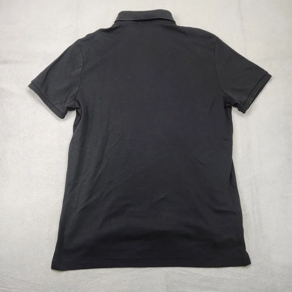 Polo Ralph Lauren Polo Shirt Men's L Black Short Sleeve 100% Cotton Pony Casual